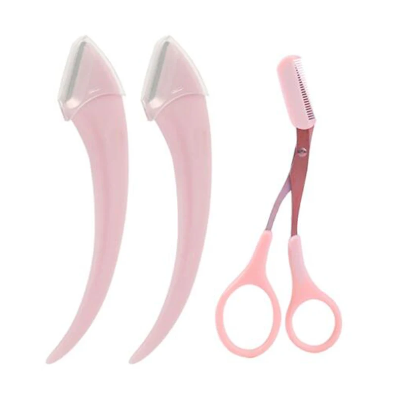 Eyebrow Trimming Comb Scissors